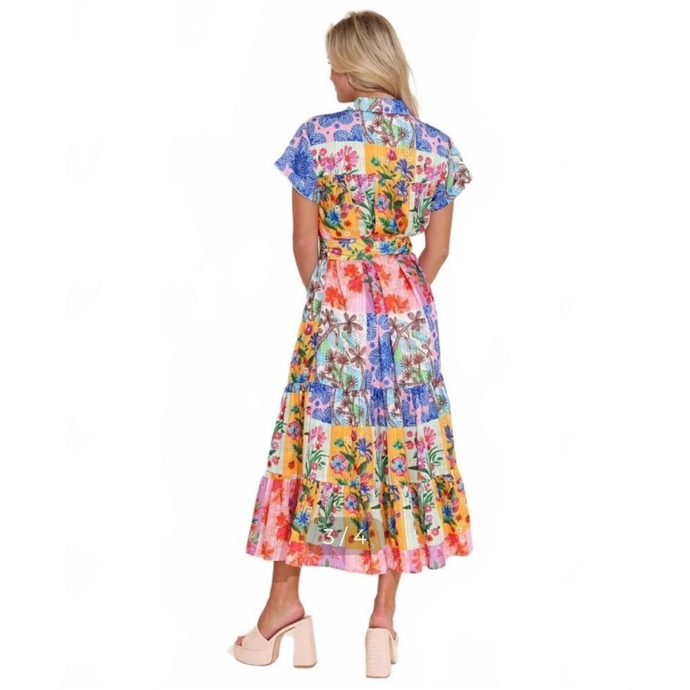 NEW ALDEN ADAIR women's heather dress in floral Size Large. - Picture 8 of 9